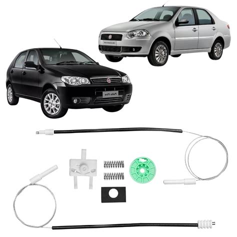 Kit Reparo Maquina De Vidro Elétrico Fiat Palio Fire Siena Porta