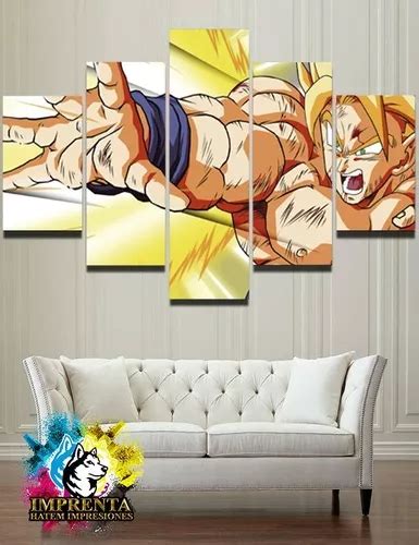 Cuadro Decorativo Goku Super Sayayin Hatem Impresiones Cuotas Sin