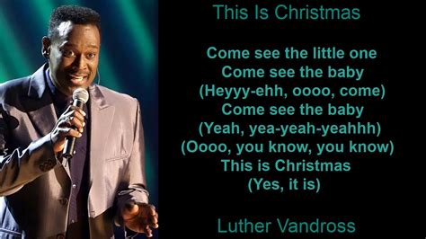 This Is Christmas By Luther Vandross Lyrics YouTube