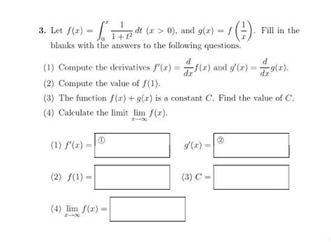 Solved 3 Let F X 1 Dt X 0 And G X F √₁² ²