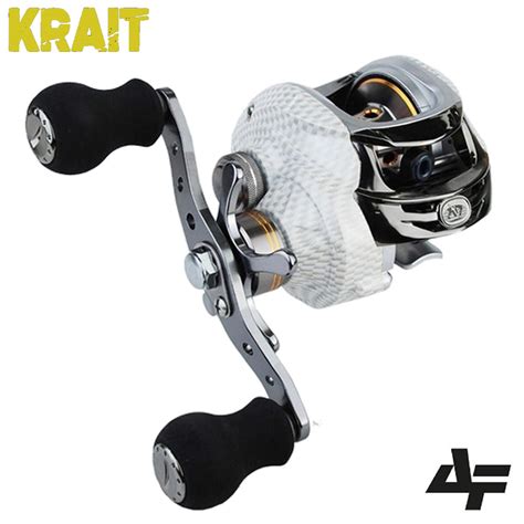 Carretilha De Pesca Albatroz Krait 10 Rolamentos Branco Carbono Drag