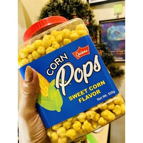 New QUINNS CORN POPS SWEET CORN FLAVOR 520g BIG JAR BB OCTOBER 2022