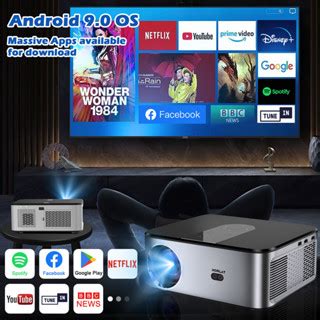 HORLAT Android 4K Projector Full HD 1080P 8K Video Dolby Audio Home