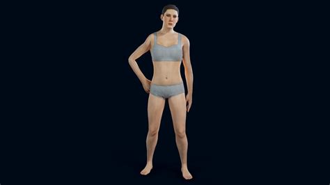 3d Model Female Basemesh Vr Ar Low Poly Rigged Animated Cgtrader