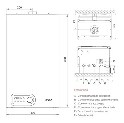 Caldera Peisa Diva Ds F Doble Servicio Forzada Sanitariosglobalsa