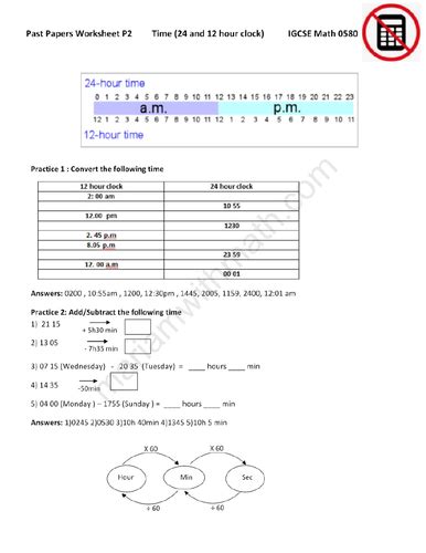 Time Igcse Mathematics 0580 Past Papers Worksheet Teaching Resources