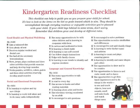 Things To Know Before Kindergarten Checklist