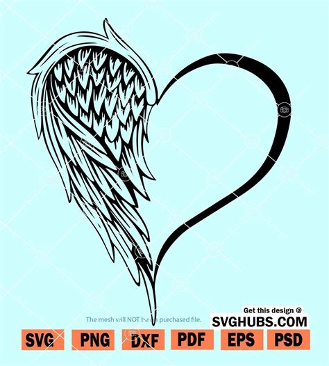 Angel wings svg file, guardian angel wings svg, in loving memory SVG