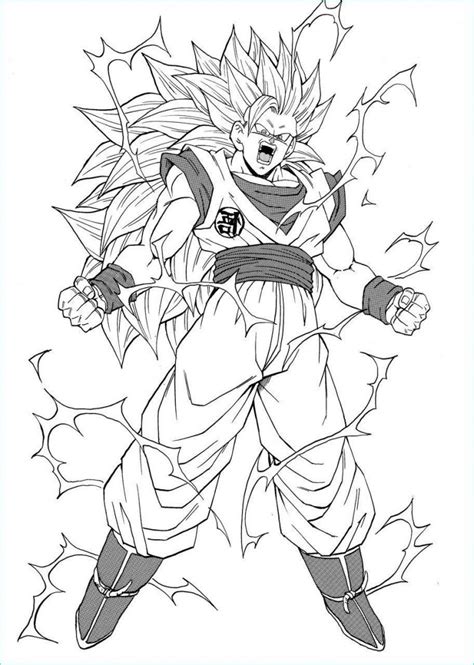 Coloriage Dragon Ball Sangoku Impressionnant Photographie Super Saiyan