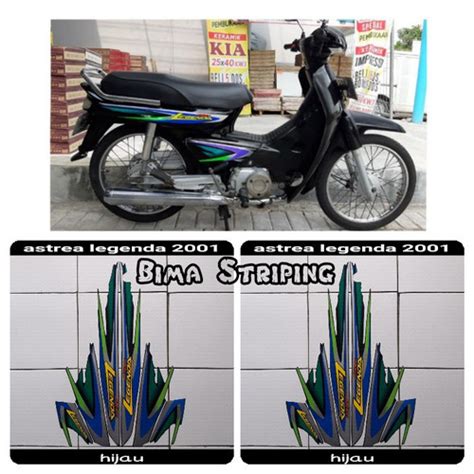 Jual Stiker Striping List Body Motor Honda Astrea Leganda 2001 Full Set