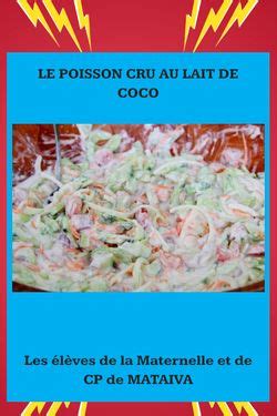 Book Creator Le Poisson Cru Au Lait De Coco