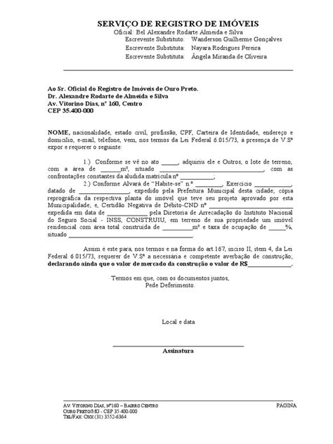 Requerimento Averbacao Construcao 13 Pdf