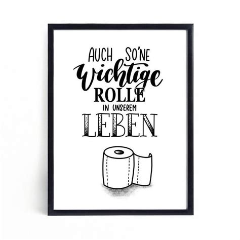 Kunstdruck Lettering Bild Wichtige Rolle Klopapier Art Print Lettering