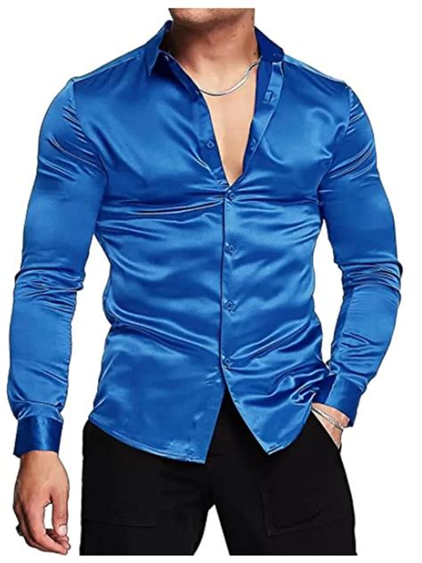 Chemise En Tissu De Soie Véritable Pour Homme À Manches Longues Non Repassable Facile D