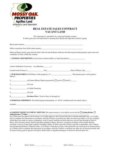 Free 30 Land Agreement Samples In Pdf Ms Word