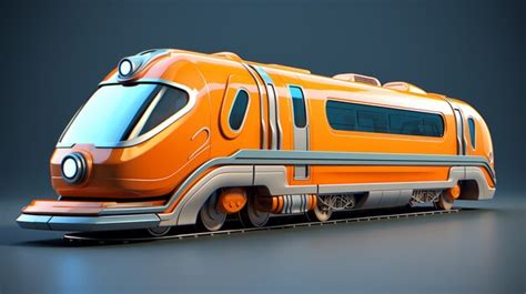 Free Ai Image View Of 3d Modern Train Model