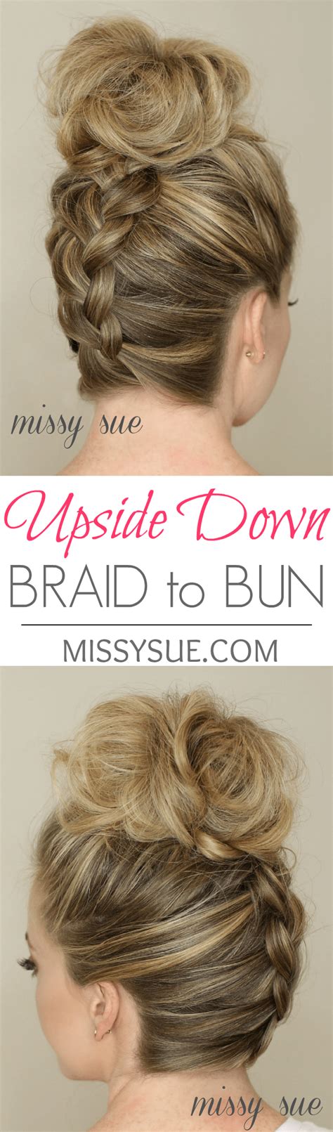 Upside Down Braid To Bun