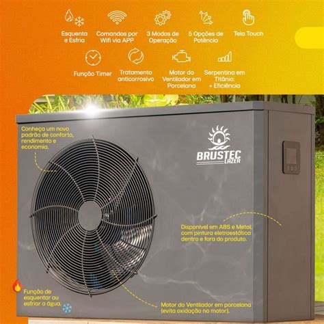 Aquecedor Para Piscina Trocador De Calor Br Metal Kw Brustec