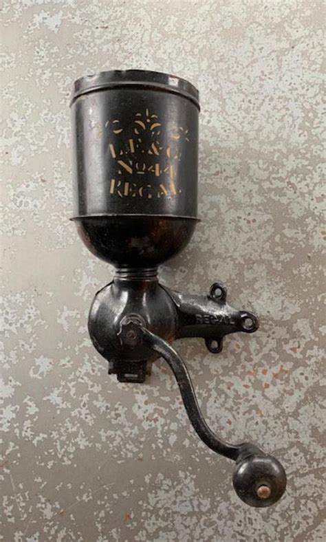 Vintage Regal Black Coffee Grinder Wall Mount Lfandc No 44 Etsy