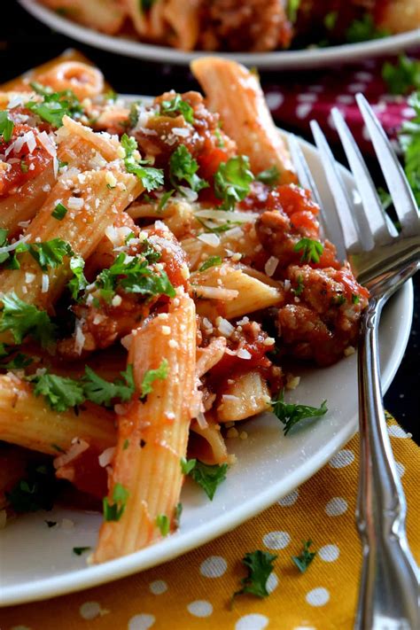 Spicy Italian Sausage Penne Pasta Lord Byrons Kitchen