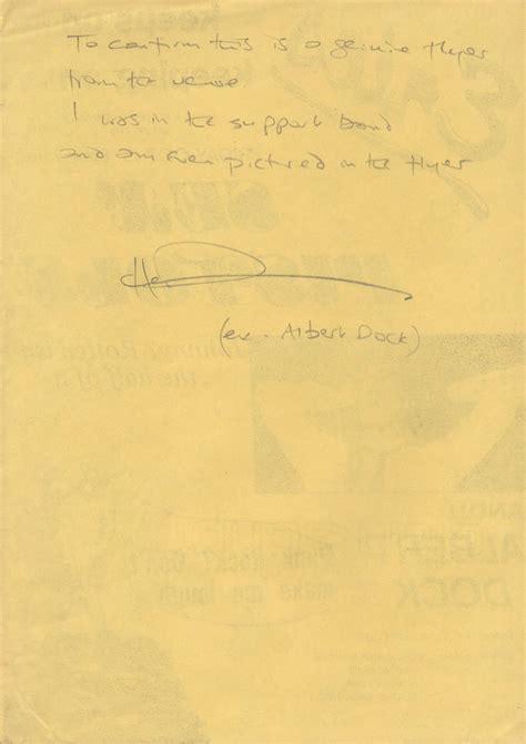 Sex Pistols Ultra Rare Erics Liverpool Concert Handbill