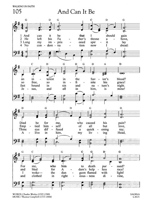 Hymns Of Promise A Large Print Songbook 105 And Can It Be That I