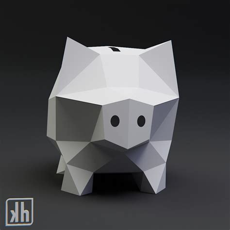 Piggy Bank Diy Papercraft Piggy Bank Diy D Lowpoly Pigg Model Money