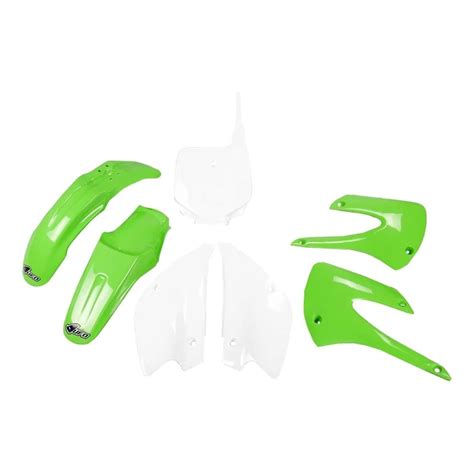 Kit Plastique Ufo Kawasaki Kx Restyl Blanc Vert Couleur