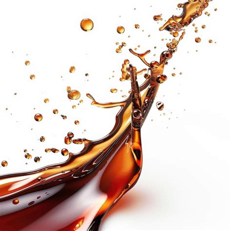 A Brown Liquid Splashing Into The Air Premium AI Generated Image