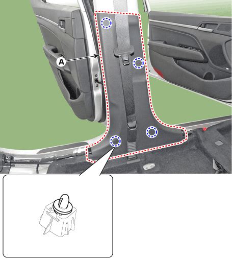 Hyundai Ioniq Center Pillar Trim Repair Procedures Interior Trim