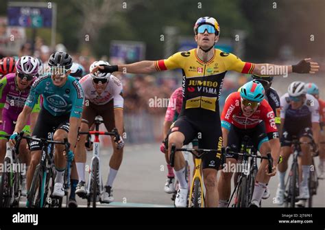 Plouay France Th Aug Wout Van Aert Of Jumbo Visma Winner