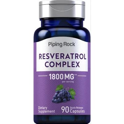 Piping Rock Resveratrol Complex 1800 Mg 90 Capsules Target