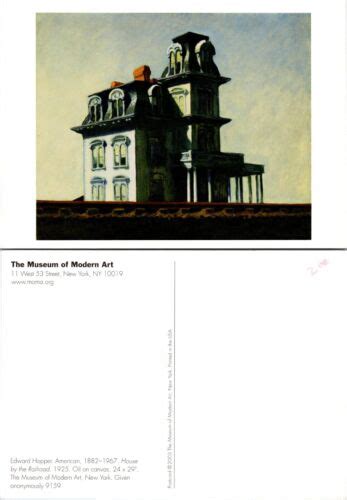 New York Museum Of Modern Art Edward Hopper House By The Railroad VTG