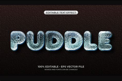 3D Puddle Text Effect Graphic By Alfaruki Design Creative Fabrica