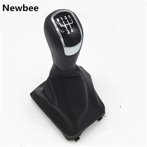 Newbee 5 6 Speed Manual Car Gear Shift Knob Gaiter Boot Cover For Skoda