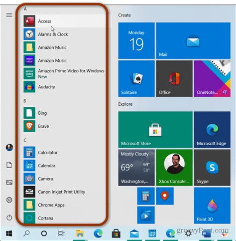 How To Hide The Apps List On The Start Menu In Windows