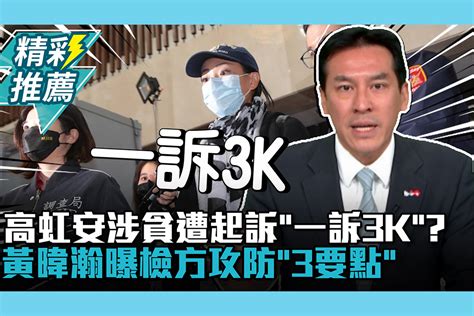 【cnews】高虹安涉貪遭起訴「一訴3k」？黃暐瀚曝檢方攻防「3要點」 匯流新聞網