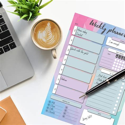 Weekly Planner Printable To Do List Instant Download Weekly