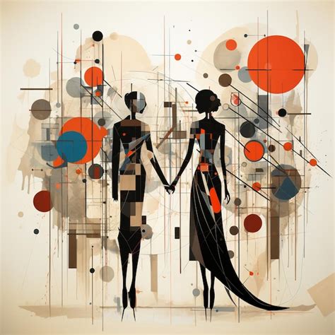 Premium AI Image | Mesmerizing abstract illustrations with geometric shapes