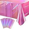 Amazon Pack Iridescent Pink Plastic Tablecloths Funnypars Shiny