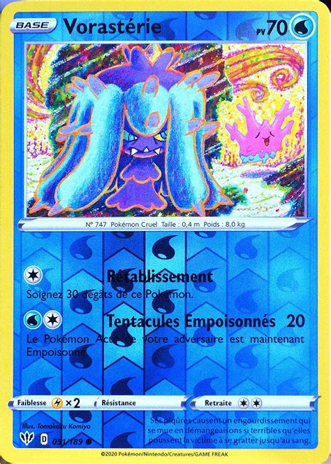 Carte Pokémon 51 189 Vorastérie Reverse EB03 Epée et Bouclier