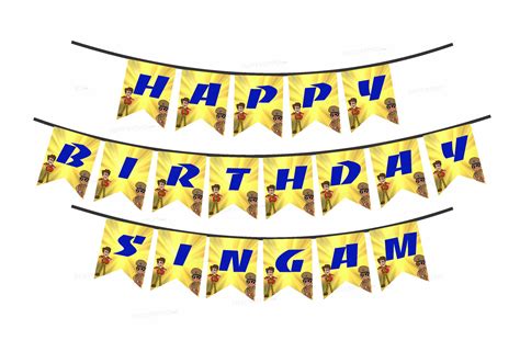 Little Singham Theme Personalized Hanging Customized Party Party