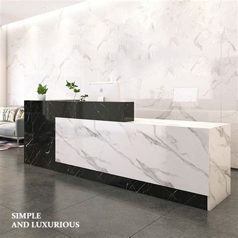 Lobby Contemporary L Shaped Reception Desk With Counter