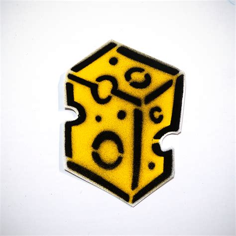 Cheez Cube Stencil Sticker