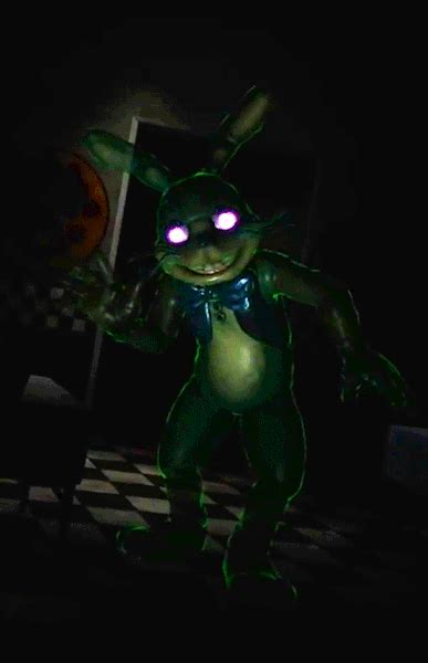 An Animated Character In The Dark With Glowing Eyes And Ears Standing