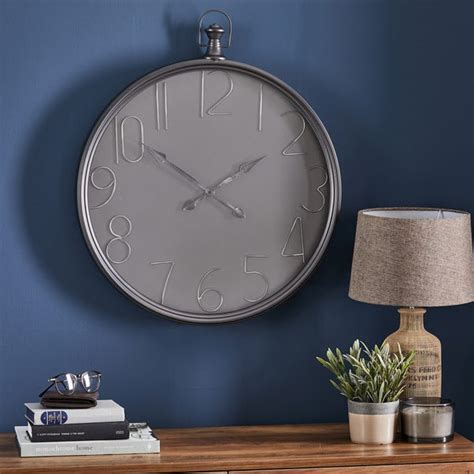 Apartment 60cm Wall Clock Grey Dunelm