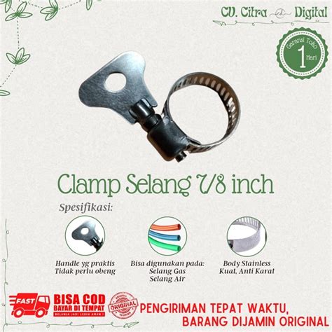 Jual Klem Kuping Stainless 3 4 Inch Hose Clamp Cincin Selang Gas