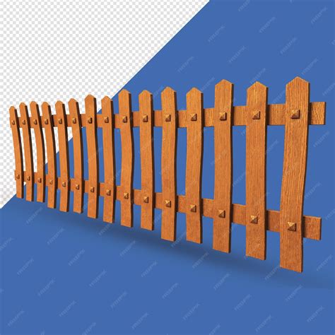 Premium PSD | A wooden fence with realistic texture