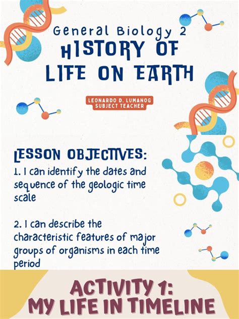 Lesson 1 History Of Life On Earth Pdf