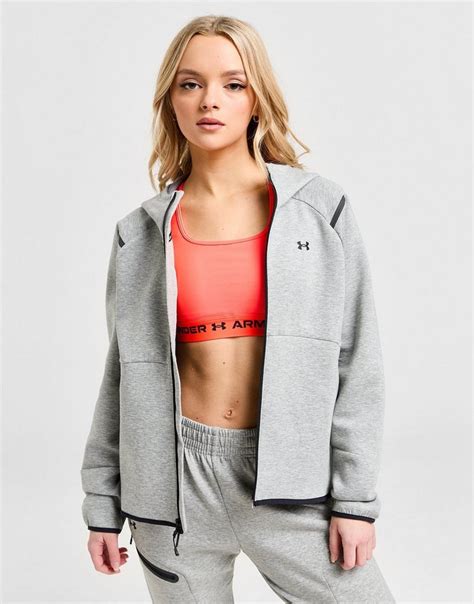 Grey Under Armour Unstoppable Fleece Full Zip Hoodie Jd Sports Nz